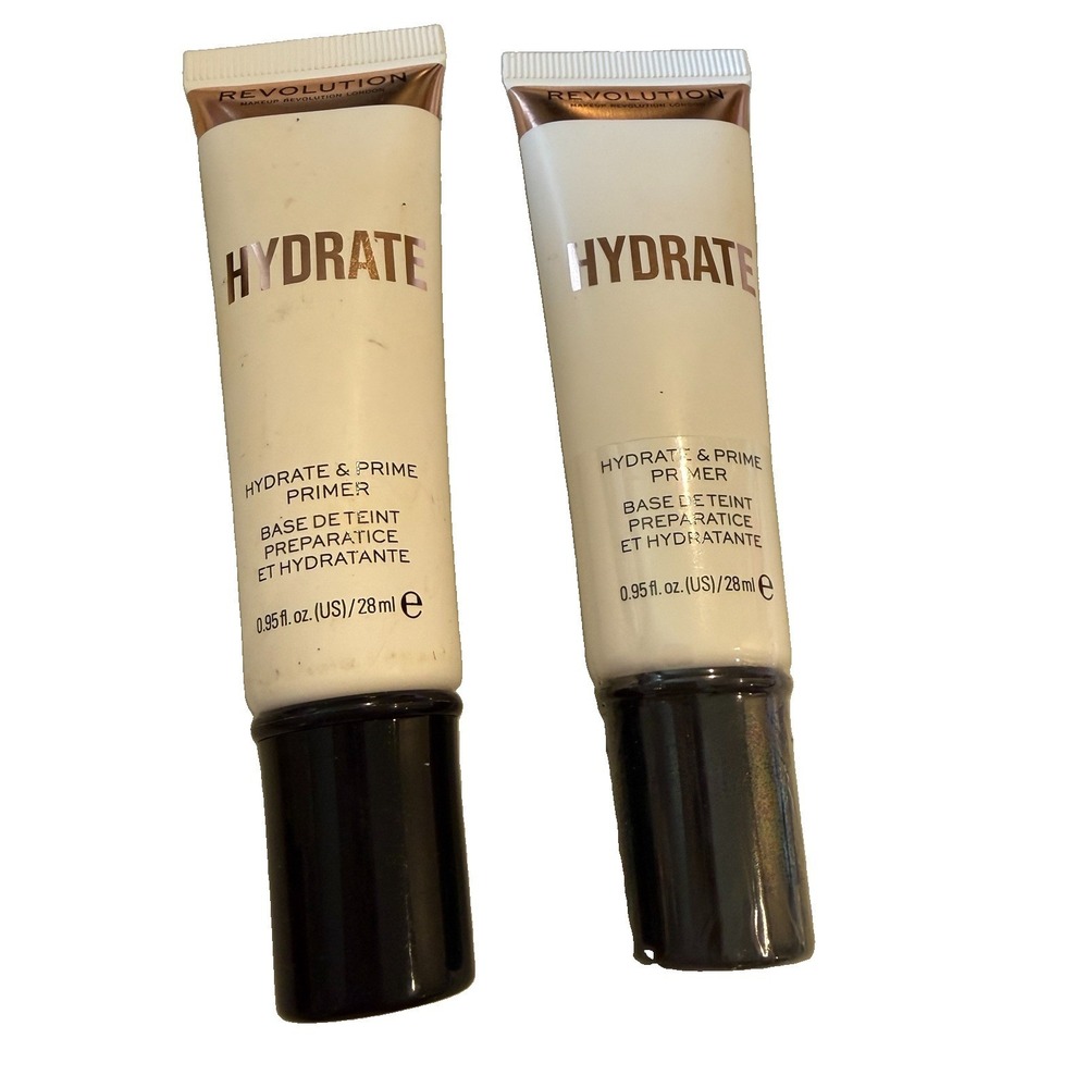 Makeup Revolution Hydrate & Prime Primer Lot of 2 One Sealed One Unused 28ml